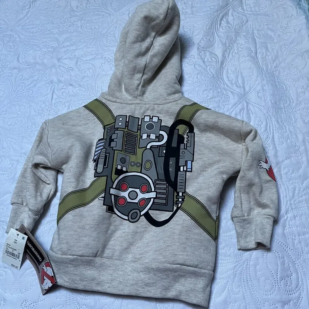 NWT Ghostbusters Sherpa Hoodie Sweatshirt Size 18m
